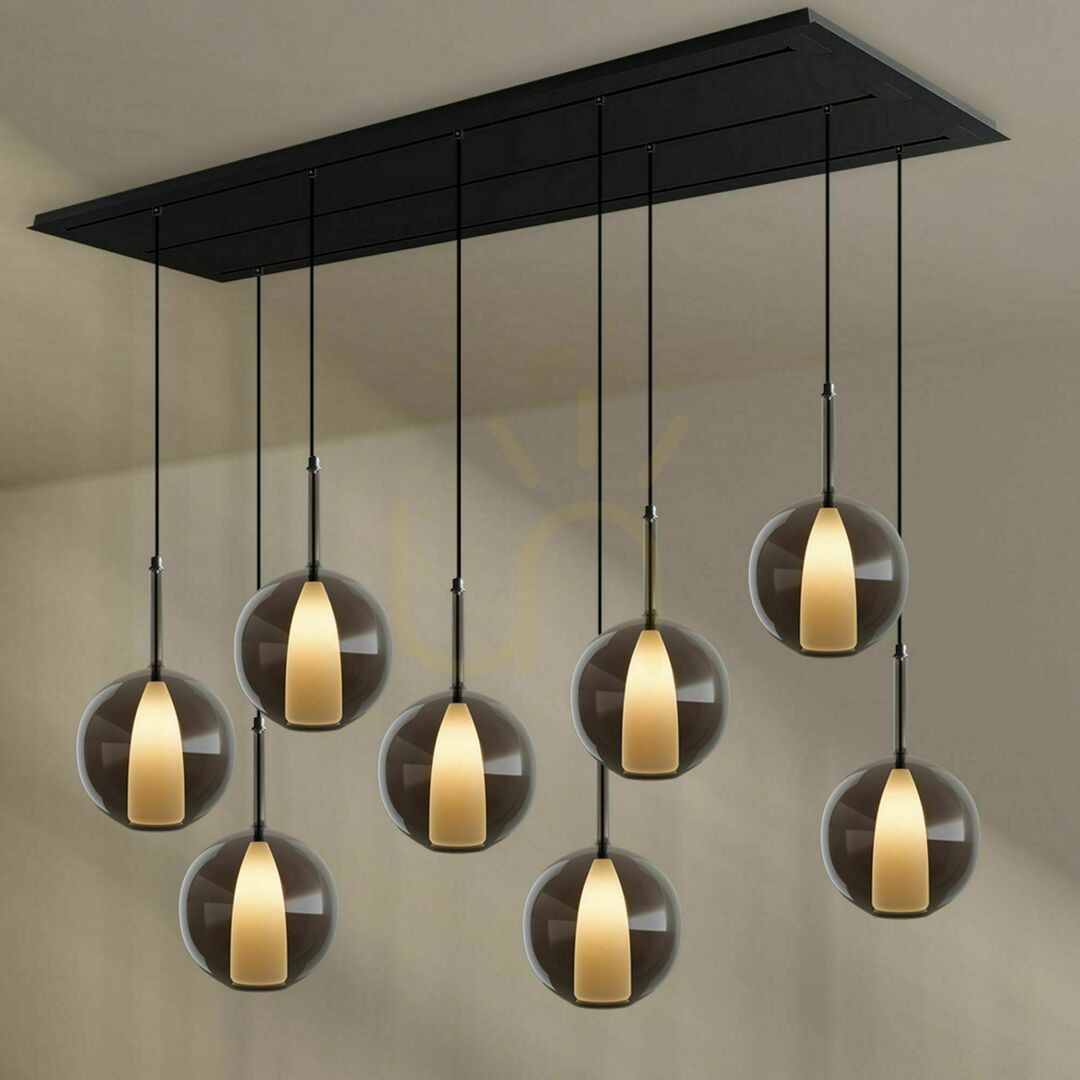 vyhliadka Luster s.luce Belluna 8-žiarové priehľadné závesné svietidlo nad jedálenský stôl Luster s.luce Belluna 8-žiarové priehľadné závesné svietidlo nad jedálenský stôl