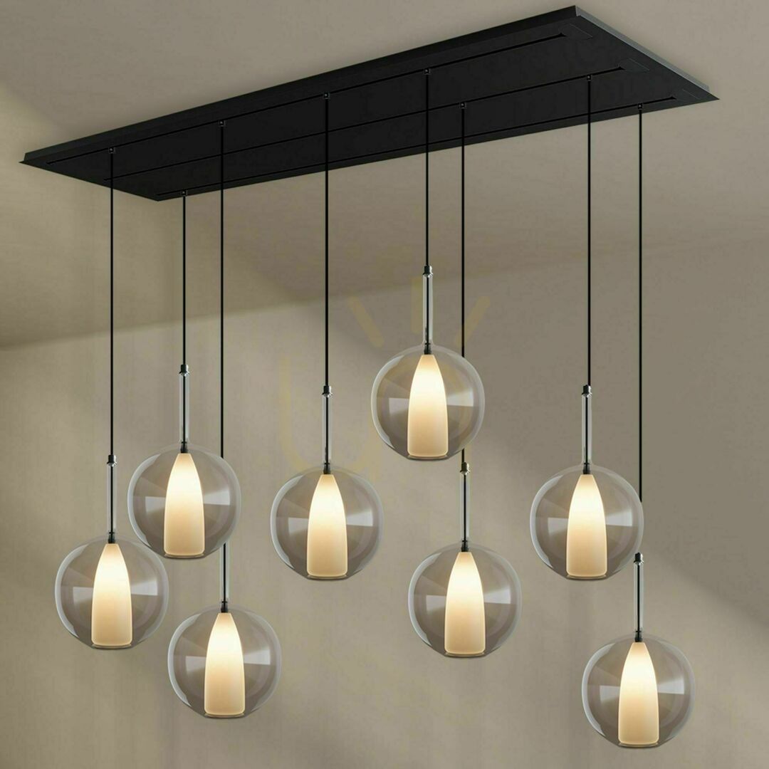 Náhľad Luster s.luce Belluna 8-žiarové priehľadné závesné svietidlo nad jedálenský stôl Luster s.luce Belluna 8-žiarové priehľadné závesné svietidlo nad jedálenský stôl