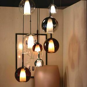 Luster s.luce Belluna 3-plameňový sklo kov priehľadný moderný small 8