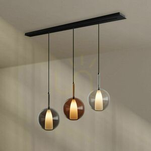 Luster s.luce Belluna 3-plameňový sklo/kov, viacfarebný, stmievateľný small 10