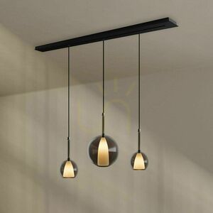 Luster s.luce Belluna 3-plameňový sklo/kov, viacfarebný, stmievateľný small 2