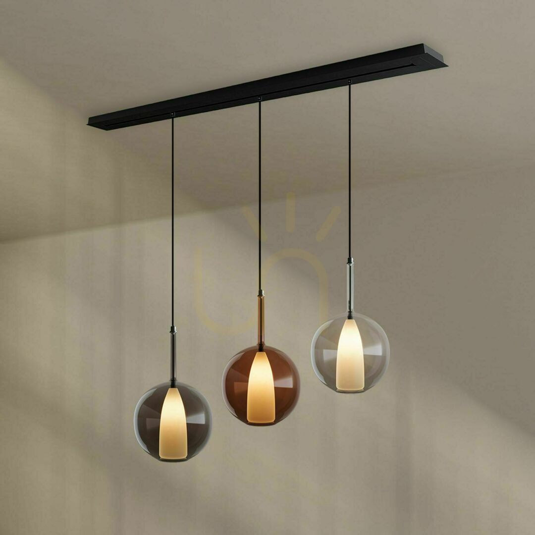 Skontrolujte Luster s.luce Belluna dymové sklo 3-plameňový E27 moderný Luster s.luce Belluna dymové sklo 3-plameňový E27 moderný