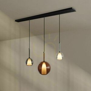Luster s.luce Belluna dymové sklo 3-plameňový E27 moderný 4 Luster s.luce Belluna dymové sklo 3-plameňový E27 moderný small 4