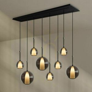 Závesné svietidlo s.luce Belluna 8x E14 sklo, priehľadné, 160 cm, stmievač￼ small 2
