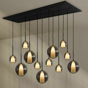 Luster s.luce Belluna 12-plameňový viacfarebný sklo a kov, E14, 150 cm small 1