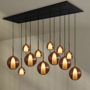 Luster s.luce Belluna 12-plameňový viacfarebný sklo a kov, E14, 150 cm small 0