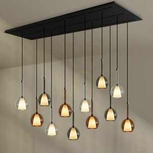 Luster s.luce Belluna 12-ramenný sklenený moderný viacfarebný E14/E27 small 9