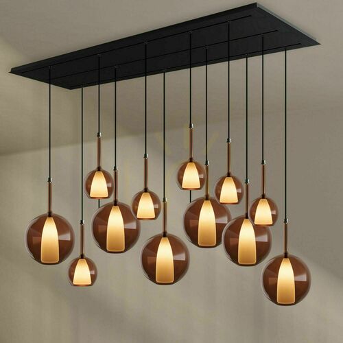Skontrolujte Luster s.luce Belluna 12-plameňový sklenený kovový minimalistický číry E14
