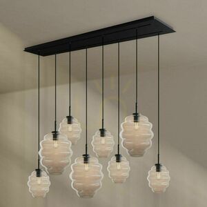 Luster s.luce Echos 8-plameňový sklenený číry moderný Ø 18/25 cm small 4