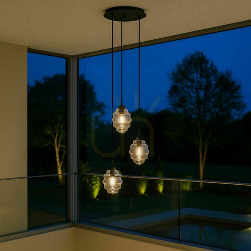 Skontrolujte Luster s.luce Echos 3-plameňový sklenený transparentný Ø40 cm E27