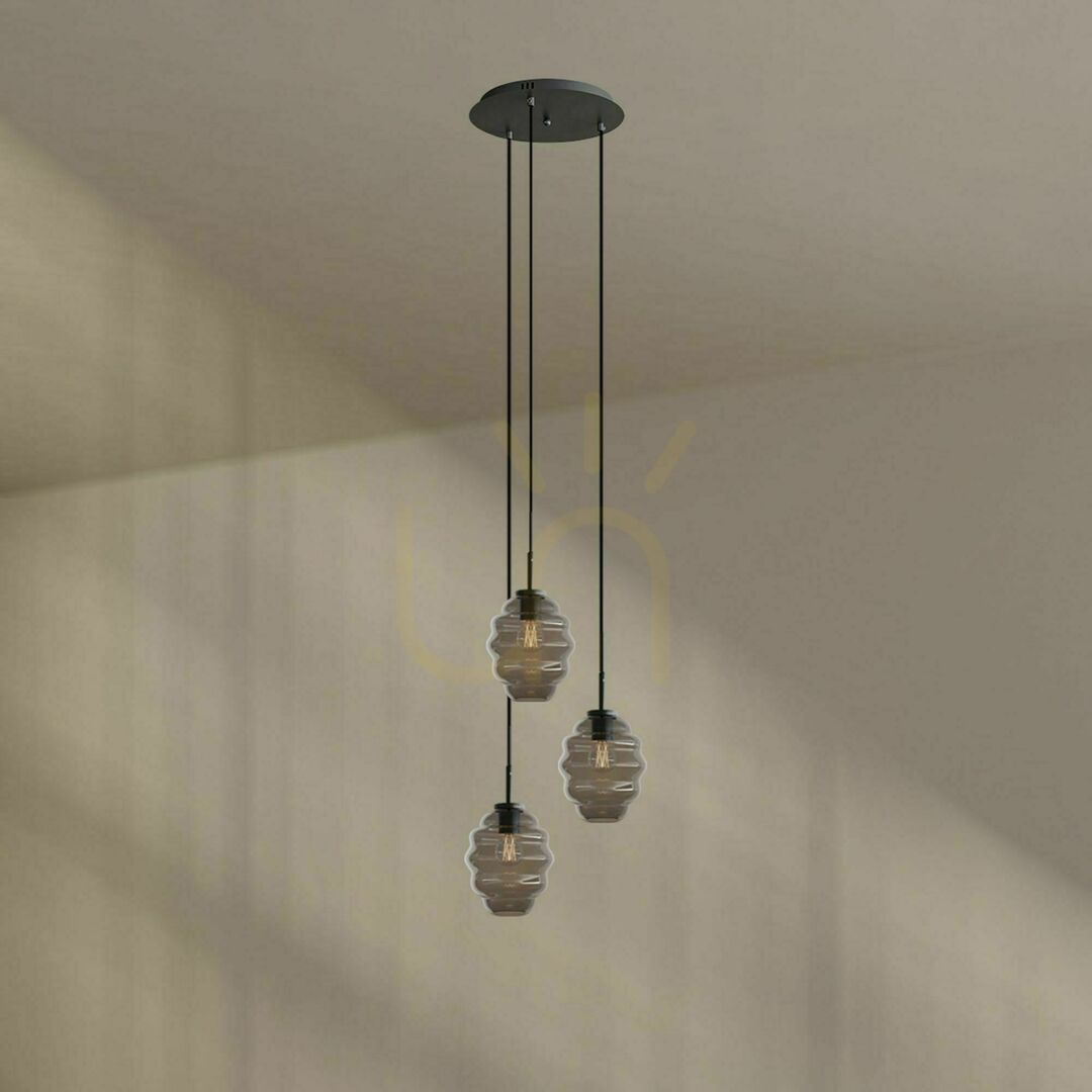 Náhľad Luster s.luce Echos 3-plameňový, viacfarebný, Ø 40 cm, E27, minimalistický Luster s.luce Echos 3-plameňový, viacfarebný, Ø 40 cm, E27, minimalistický