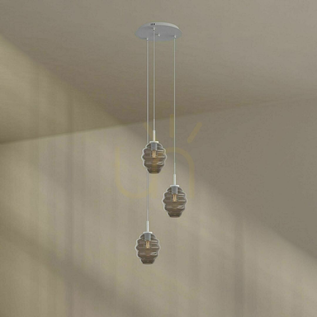 vyhliadka Luster s.luce Echos 3-plameňový, viacfarebný, Ø 40 cm, E27, minimalistický Luster s.luce Echos 3-plameňový, viacfarebný, Ø 40 cm, E27, minimalistický