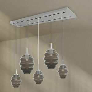 Luster s.luce Echos 5-plameňový sklenený, transparentný, 160 cm, E27, stmievateľný small 9