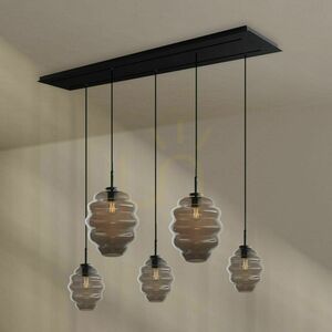 Luster s.luce Echos 5-plameňový hnedý sklo kov E27 160 cm small 3