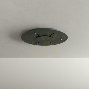 Luster s.luce Echos 5×E27, číre sklo, čierne zavesenie, tienidlá Ø18 cm small 1
