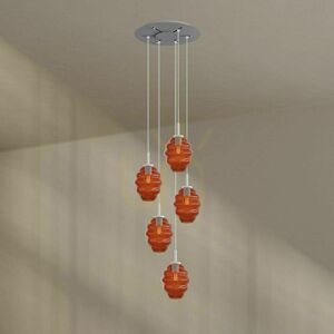 Luster s.luce Echos 5-ramenný sklenený priehľadný E27 60 cm rozmery vitríny small 5