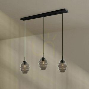 Luster s.luce Echos 3-plameňový hnedý sklenený kovový LED stmievateľný small 2