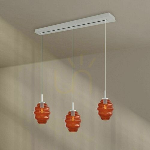 Skontrolujte Luster s.luce Echos hnedý sklenený 3-plameňový závesný E27 18 cm