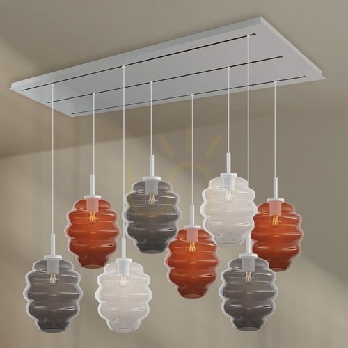 Skontrolujte Luster s.luce Echos 8-plameňový, viacfarebný, Ø 25 cm