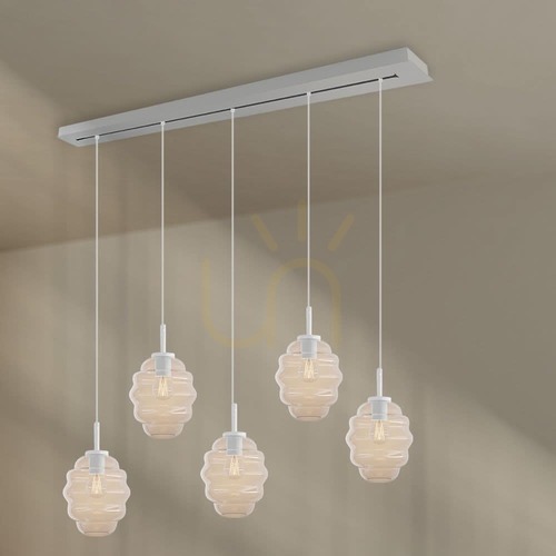 Skontrolujte Luster s.luce Echos 5-plamenný transparentný sklo kov E27 18 cm