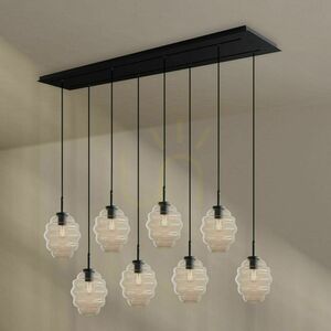 Luster s.luce Echos čierny sklo kov 8-ramenný Ø18 cm E27 stmievaľný small 7