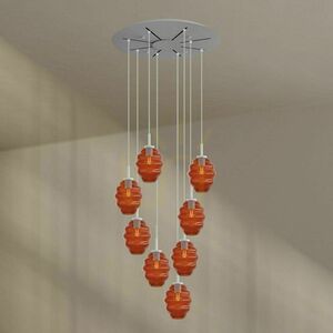 Luster s.luce Echos 8-ramenný čierny sklenený minimalistický Ø 80 cm small 5
