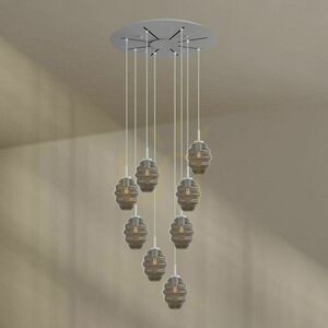 Luster s.luce Echos 8-ramenný biely sklo kov Ø 80 cm small 6