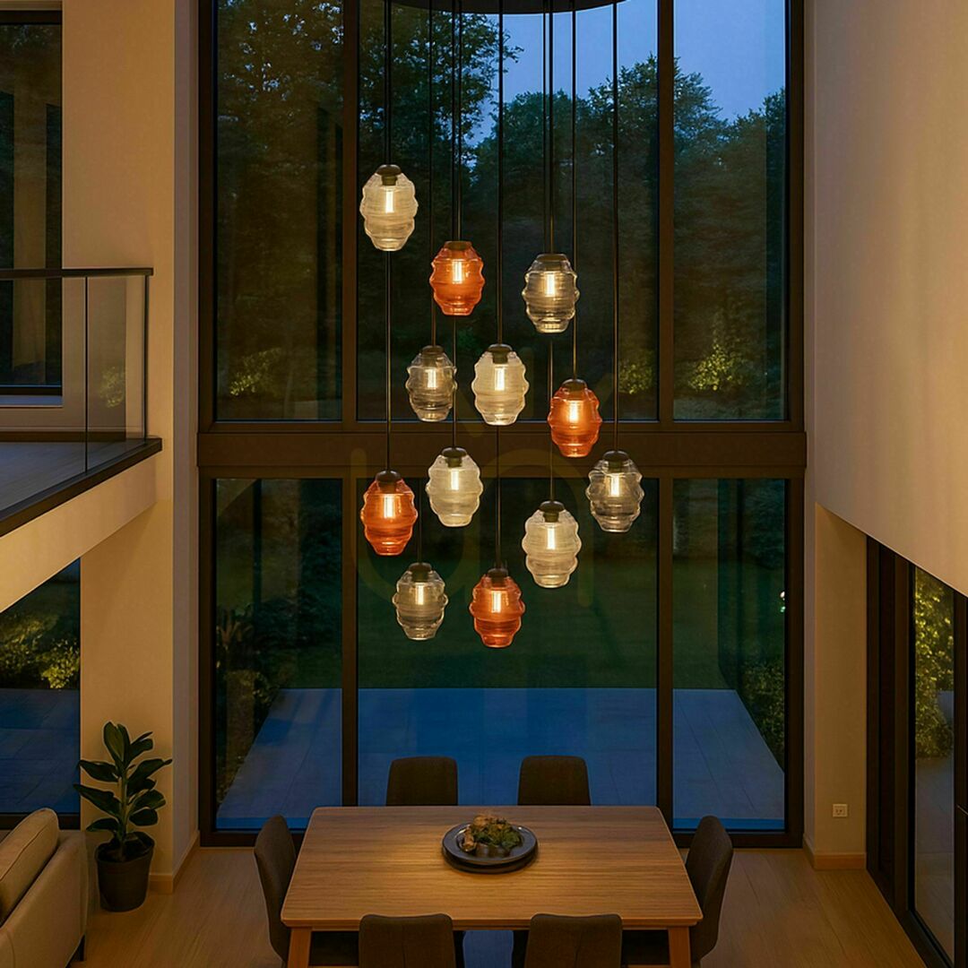 Skontrolujte Luster s.luce Echos 12-ramenný priehľadný sklenený Ø 80 cm E27 Luster s.luce Echos 12-ramenný priehľadný sklenený Ø 80 cm E27