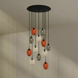 Luster s.luce Echos 12-ramenný čierny sklo kov Ø 80 cm 4 Luster s.luce Echos 12-ramenný čierny sklo kov Ø 80 cm small 4