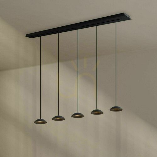 Skontrolujte Luster s.luce Santa Air LED 5-žiarový biely 160 cm, minimalistický do jedálne