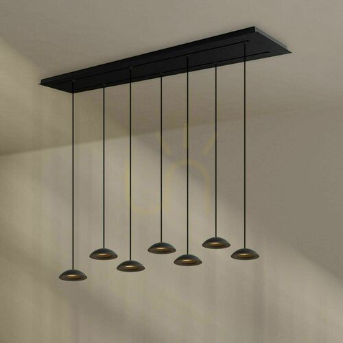 Skontrolujte Luster s.luce Santa Air LED čierny 8-plameňový 160 cm nad jedálenský stôl