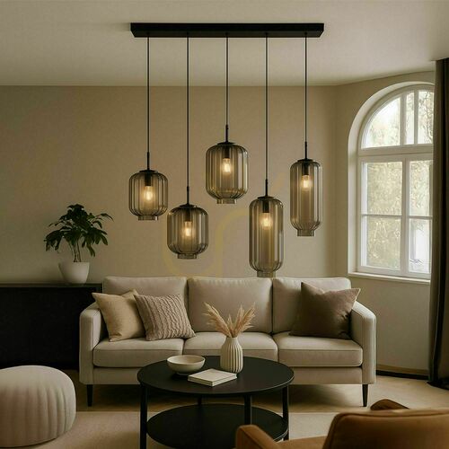 Skontrolujte Luster s.luce Velo biely sklo kov 5-plameňový minimalistický 160 cm