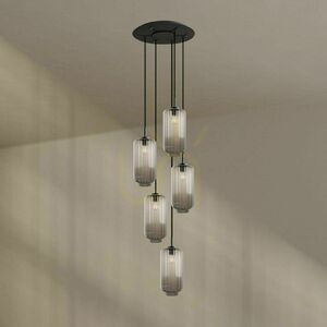 Luster s.luce Velo 5-ramenný priehľadný sklo kov Ø 60 cm E27 stmievateľný 4 Luster s.luce Velo 5-ramenný priehľadný sklo kov Ø 60 cm E27 stmievateľný small 4