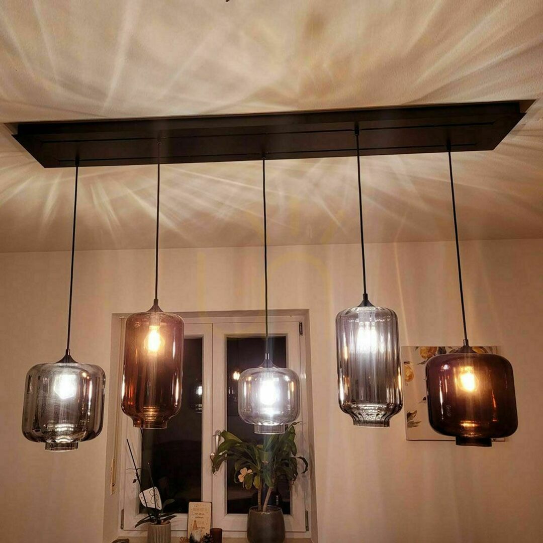 Displej Závesné svietidlo s.luce Velo 3x E27 transparentné sklo minimalistické 120 cm Závesné svietidlo s.luce Velo 3x E27 transparentné sklo minimalistické 120 cm