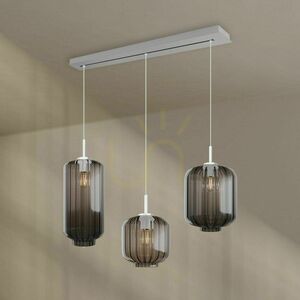 Závesné svietidlo s.luce Velo 3x E27 transparentné sklo minimalistické 120 cm 6 Závesné svietidlo s.luce Velo 3x E27 transparentné sklo minimalistické 120 cm small 6