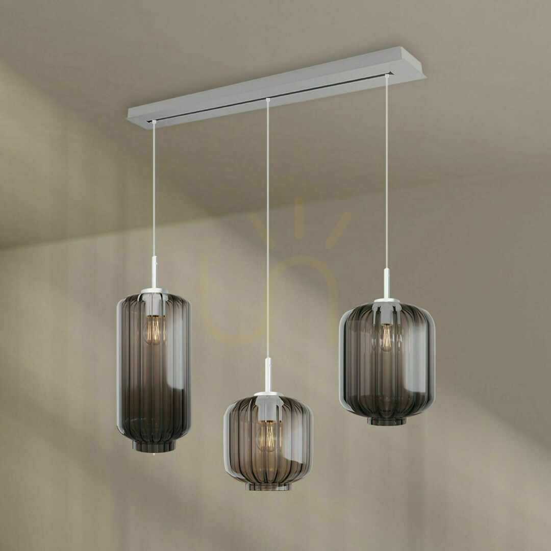 vyhliadka Závesné svietidlo s.luce Velo 3x E27 transparentné sklo minimalistické 120 cm Závesné svietidlo s.luce Velo 3x E27 transparentné sklo minimalistické 120 cm