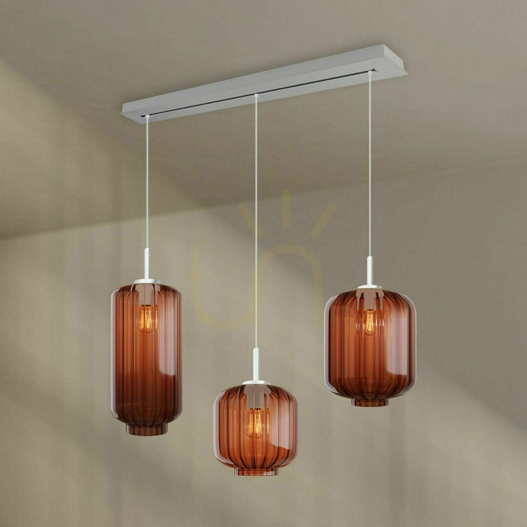 Skontrolujte Luster s.luce Velo 3x E27 hnedý sklo/kov Ø 18/20/25 cm Luster s.luce Velo 3x E27 hnedý sklo/kov Ø 18/20/25 cm