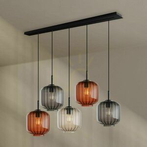 Lustre s.luce Velo 5-ramenný multicolor E27 Ø20 cm 150 cm 5 svetiel small 8