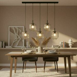 Luster s.luce Velo hnedý sklo kov 5-plameňový Ø 20 cm small 1
