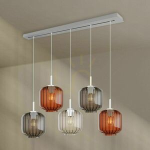 Luster s.luce Velo hnedý sklo kov 5-plameňový Ø 20 cm small 13