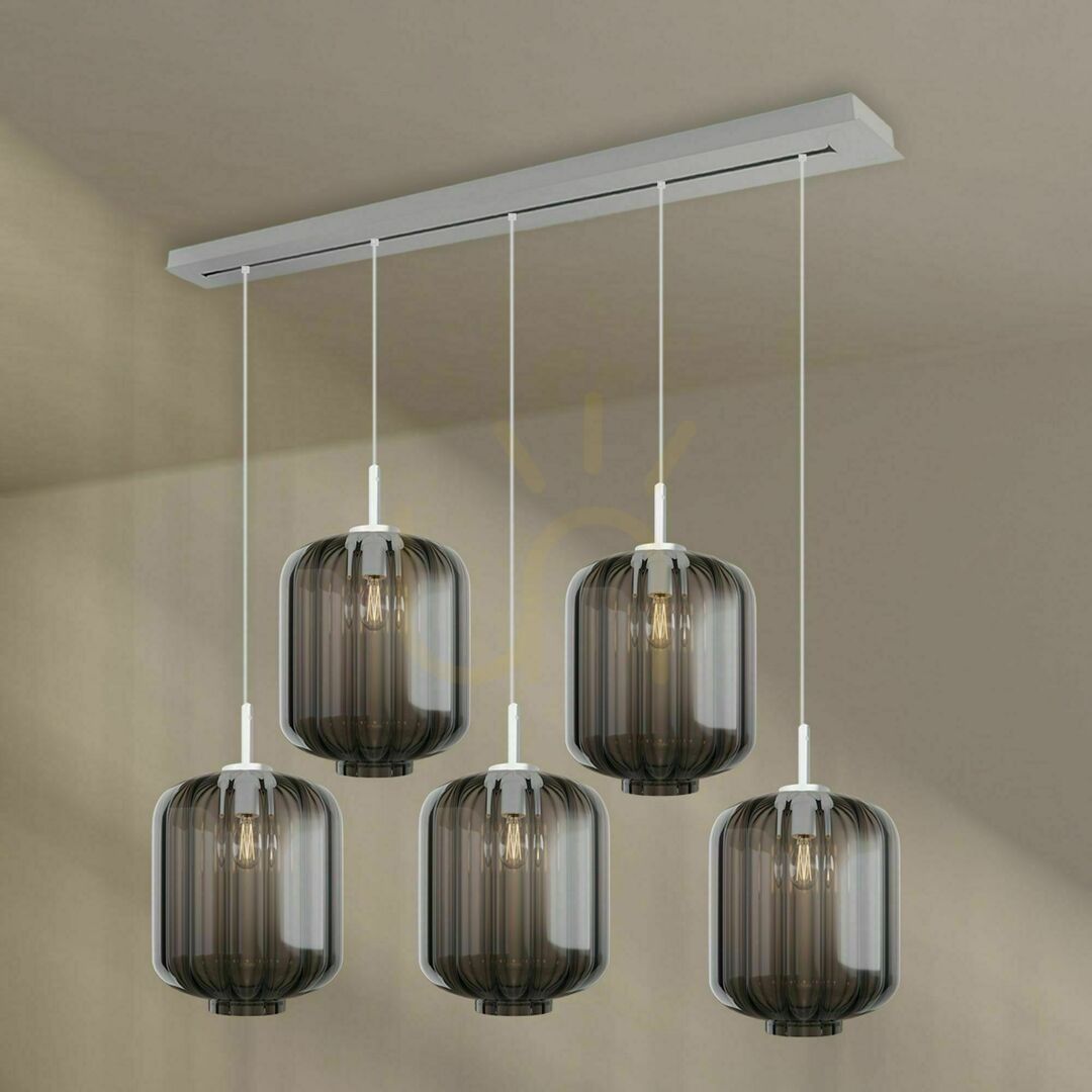 Náhľad Luster s.luce Velo biely sklenený moderný 5-plameňový 25 cm Luster s.luce Velo biely sklenený moderný 5-plameňový 25 cm