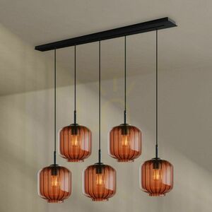 Luster s.luce Velo čierny sklenený 5-plameňový minimalistický 20 cm small 0