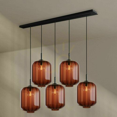 Skontrolujte Luster s.luce Velo 5-ramenný, sklo kov, transparentný, E27, Ø25 cm