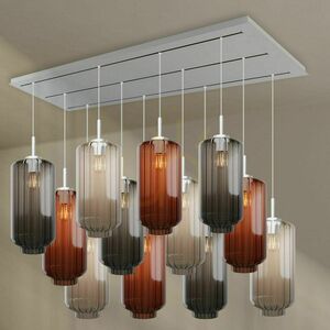 Luster s.luce Velo 12-ramenný sklenený priehľadný Ø18 cm jednoduchý moderný small 9