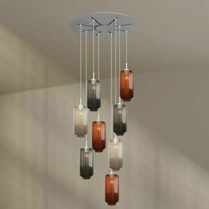 Luster s.luce Velo čierny 8-plameňový sklenený 18 cm minimalistický small 10