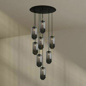 Luster s.luce Velo čierny 8-plameňový sklenený 18 cm minimalistický small 2