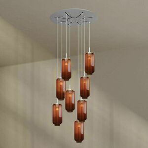 Luster s.luce Velo čierny 8-plameňový sklenený 18 cm minimalistický small 7