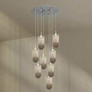 Luster s.luce Velo biely sklenený 8-ramenný galériový Ø 80 cm small 9