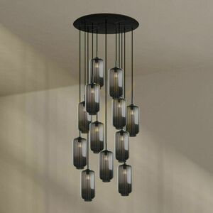 Luster s.luce Velo 12-plameňový hnedý sklo kov Ø 80 cm 3 Luster s.luce Velo 12-plameňový hnedý sklo kov Ø 80 cm small 3