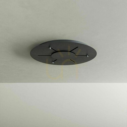 Skontrolujte Závesné svietidlo s.luce Santa Air LED čierne 5-bodové baldachýn Ø 60 cm 2700 K